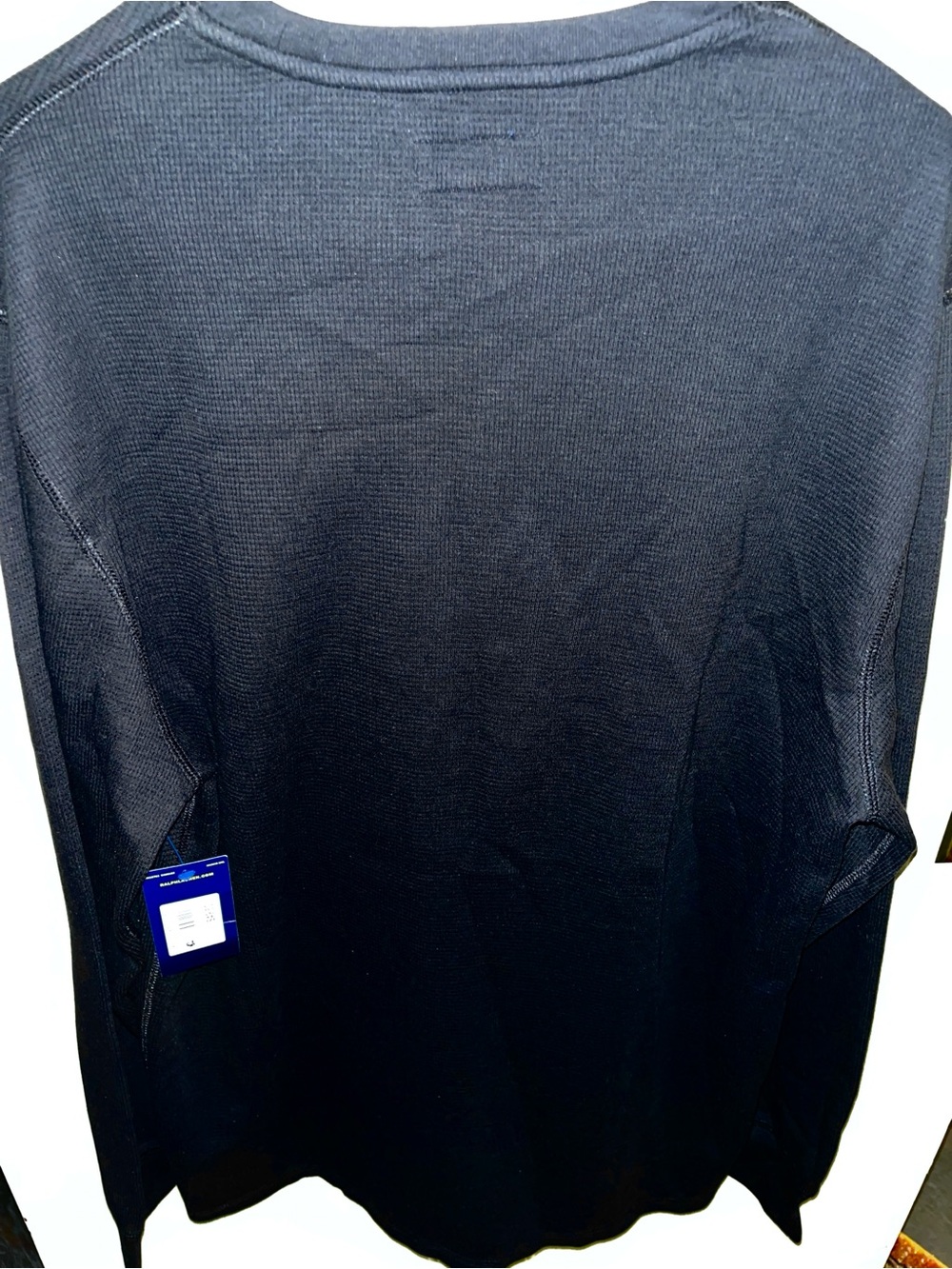 NWT Polo Ralph Lauren Polo Bear Waffle Knit Thermal Shirt XL Black New - Picture 4 of 4